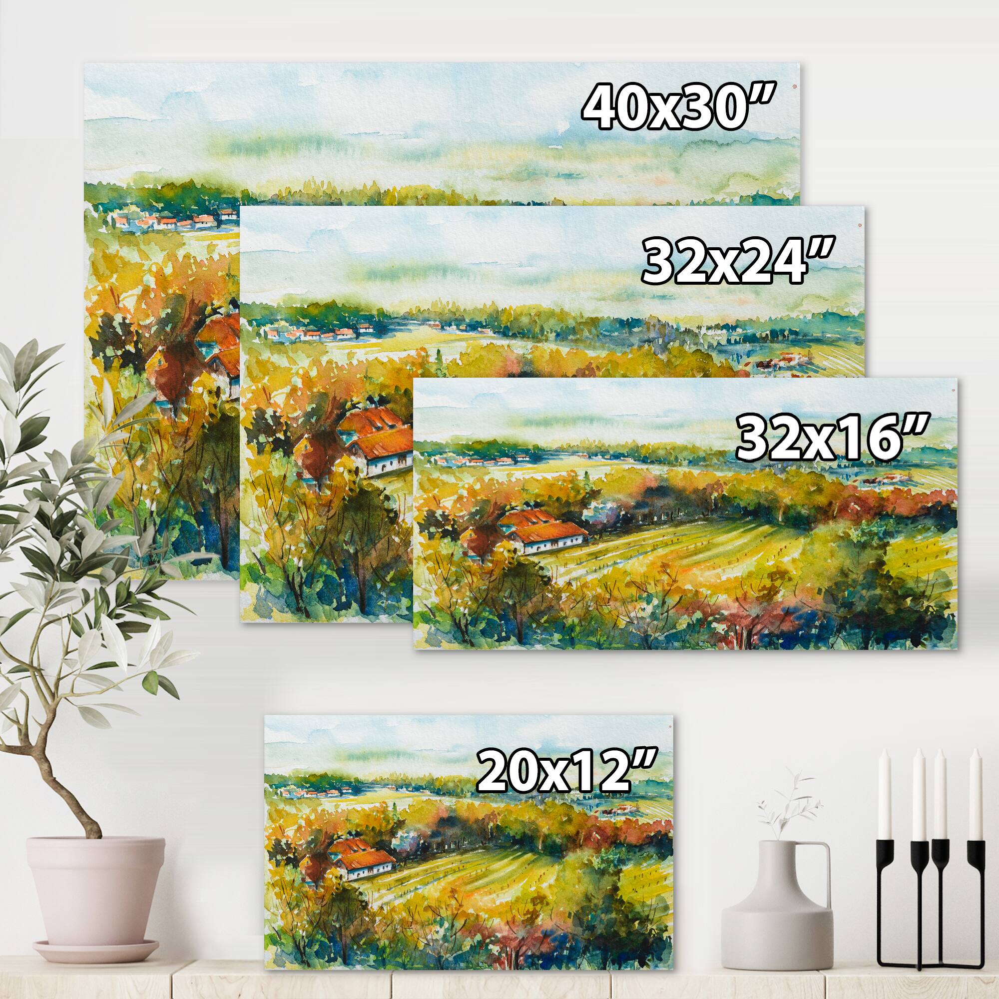 Designart - Rural Autumn Landscape